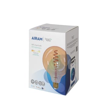 Lampadina a globo LED Airam Smarta Hem Filament - ambra, 125 mm, spirale E27, 6 W - Airam