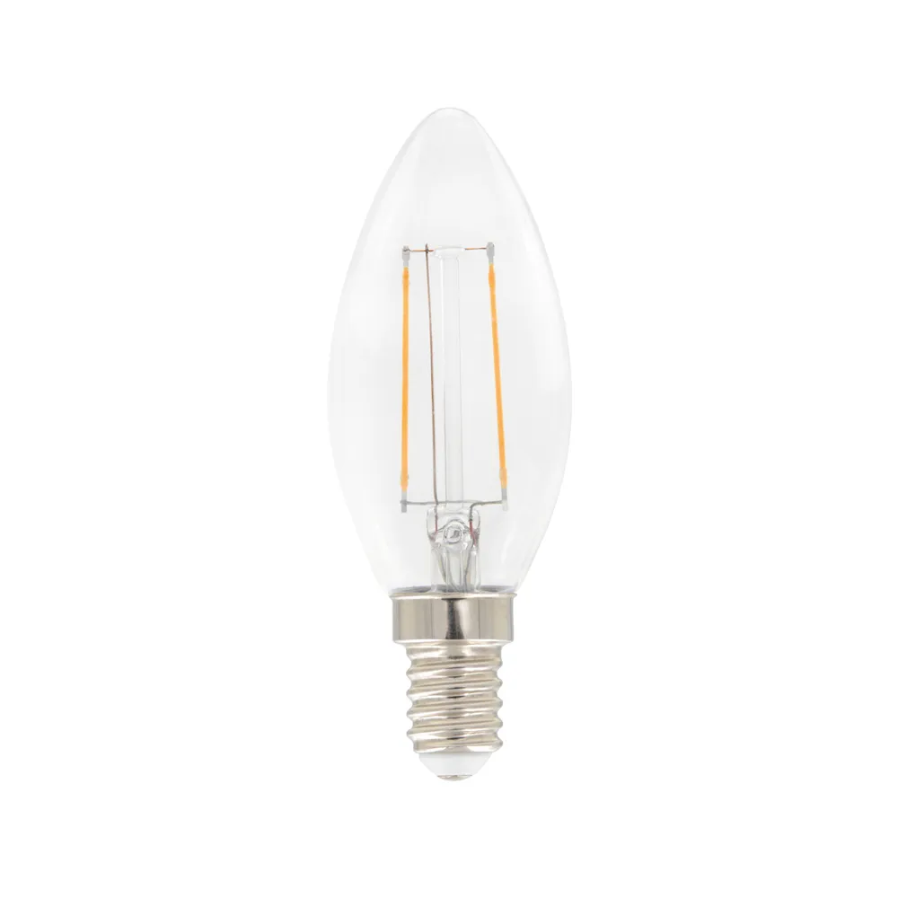 Lampadina C35 per lampadario Airam Filament LED, Trasparente, dimmerabile e14, 3 w Airam