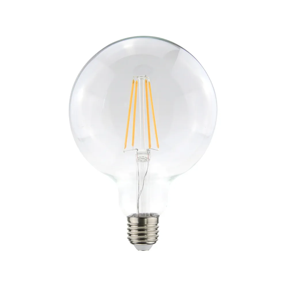 Lampadina LED a bulbo Airam Filament, 125 mm, trasparente, dimmerabile, E27 a 4 filamenti, 5 W Airam