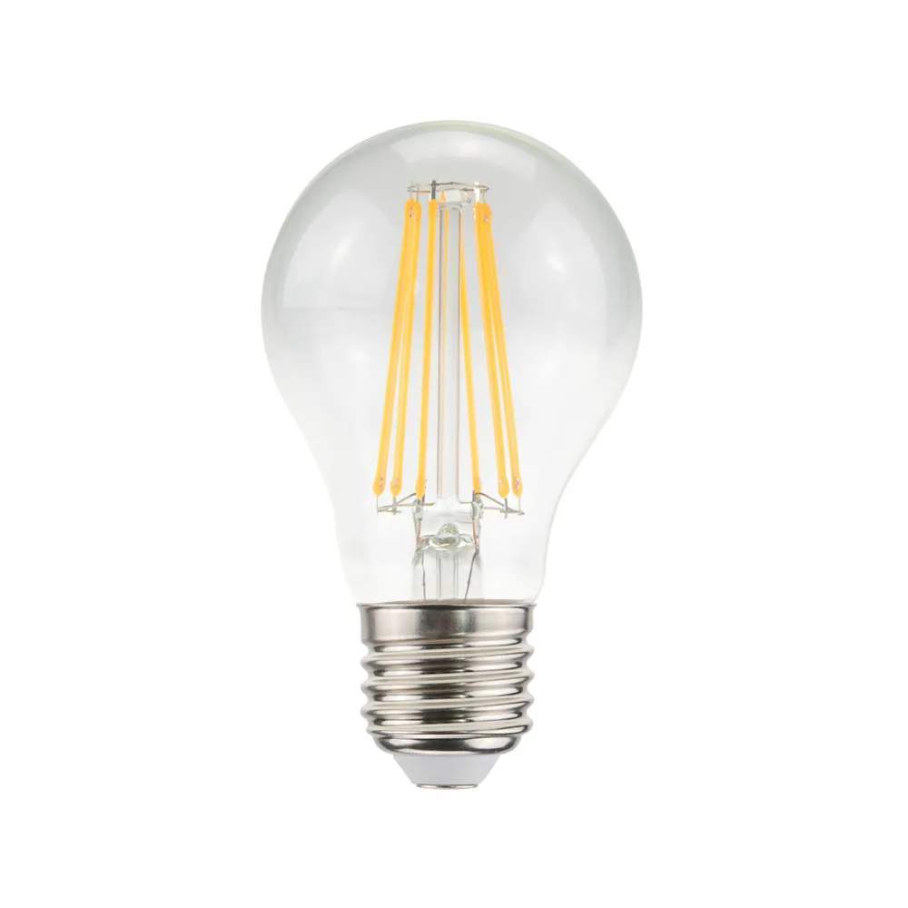 Lampadina LED Airam Filament E27, Trasparente, dimmerabile, 2700K 806lm 7W Airam