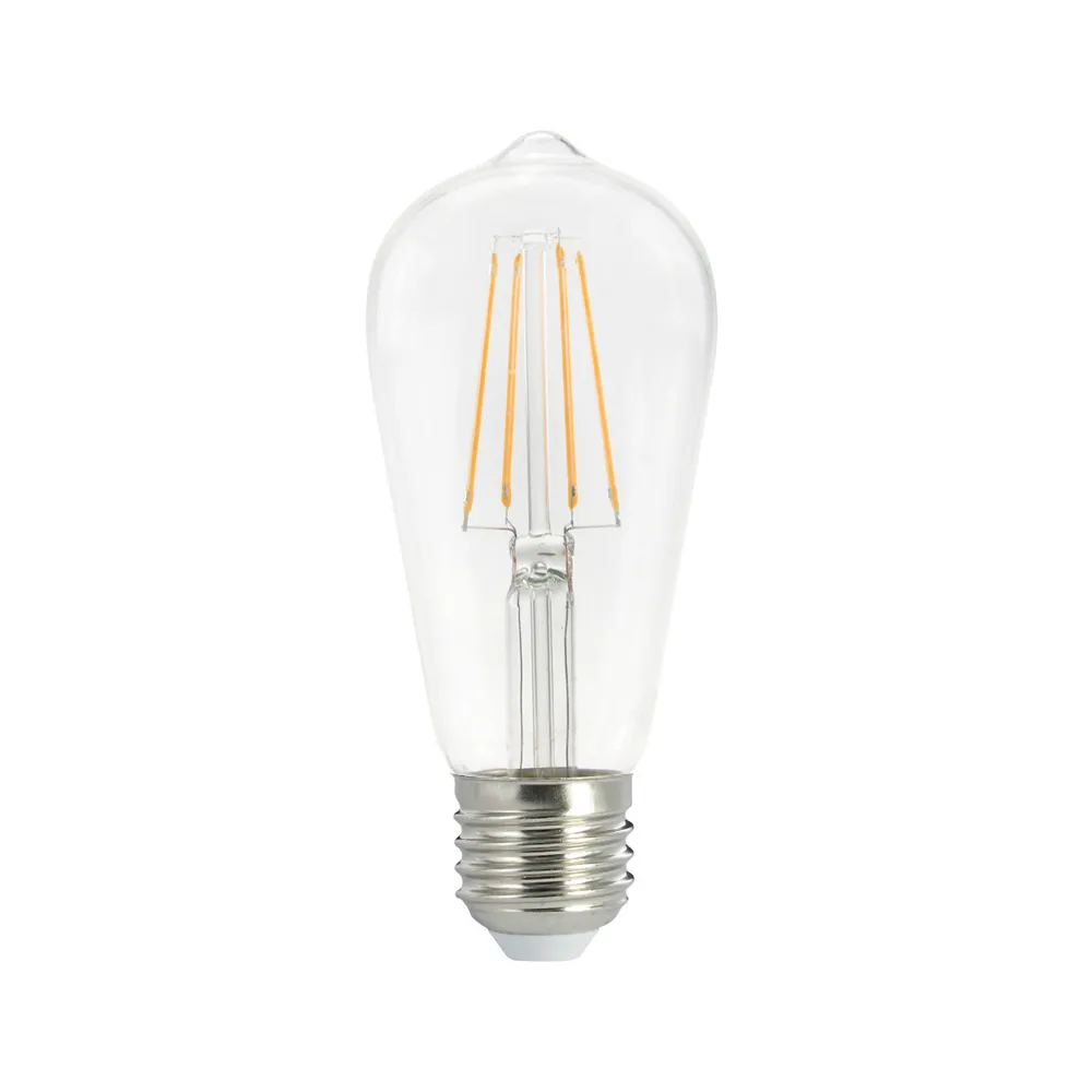 Lampadina LED Edison Airam Filament, trasparente, dimmerabile, E27 a 4 filamenti, 5 W Airam