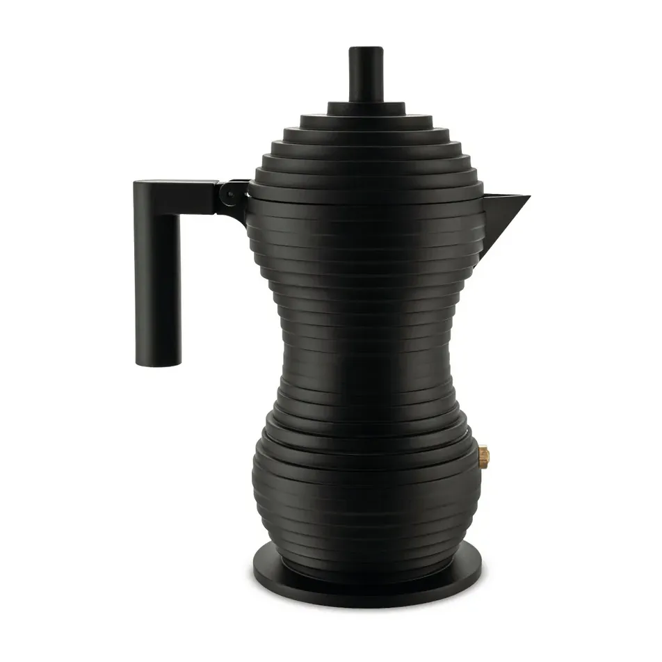 Caffettiera Pulcina, nera, 30 cl, 6 tazze Alessi