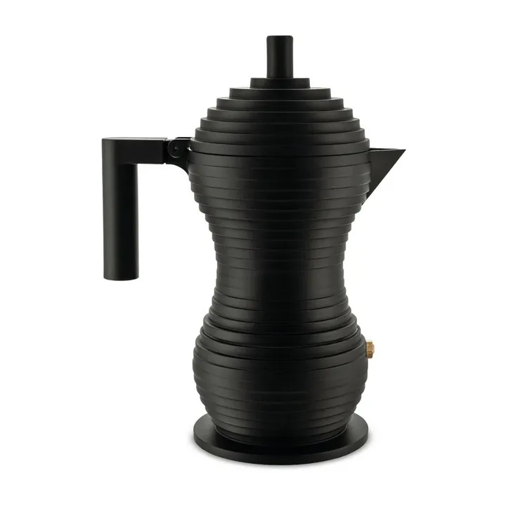 Caffettiera Pulcina, nera - 30 cl, 6 tazze - Alessi