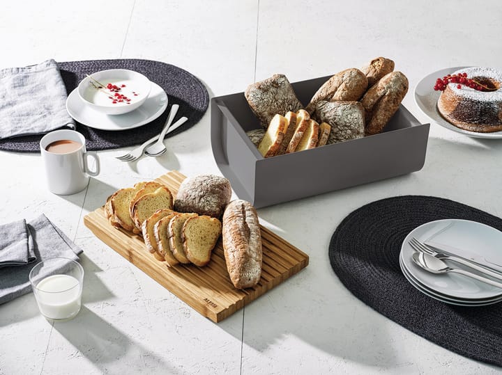 Cestino per il pane Mattina 34 cm, Grigio scuro, bambù Alessi