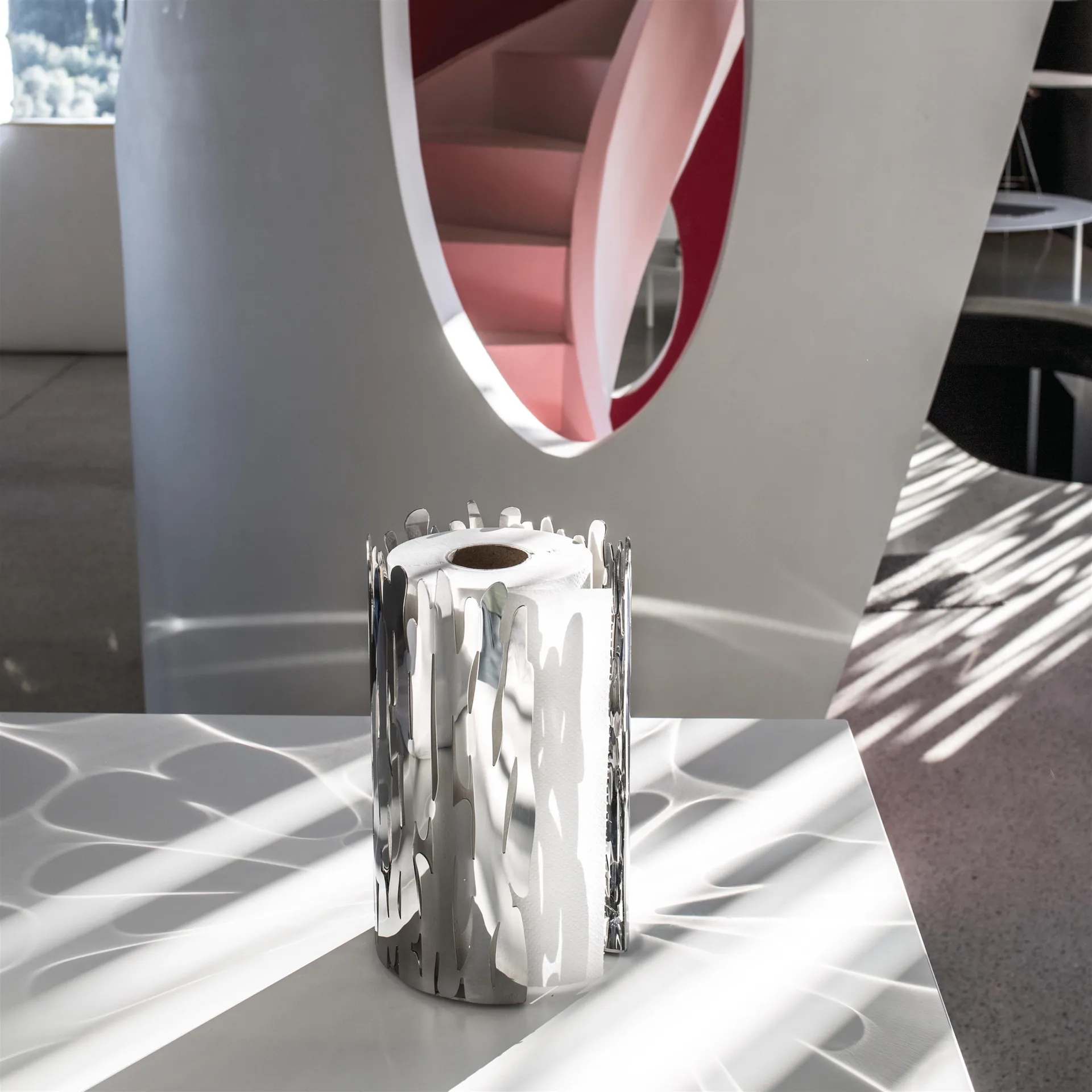 Portarotolo di carta da cucina Barkroll, acciaio inossidabile Alessi