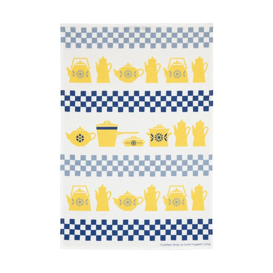 Asciugamano da cucina Grytskåpet 47x70 cm, Multi-Giallo-Blu Almedahls
