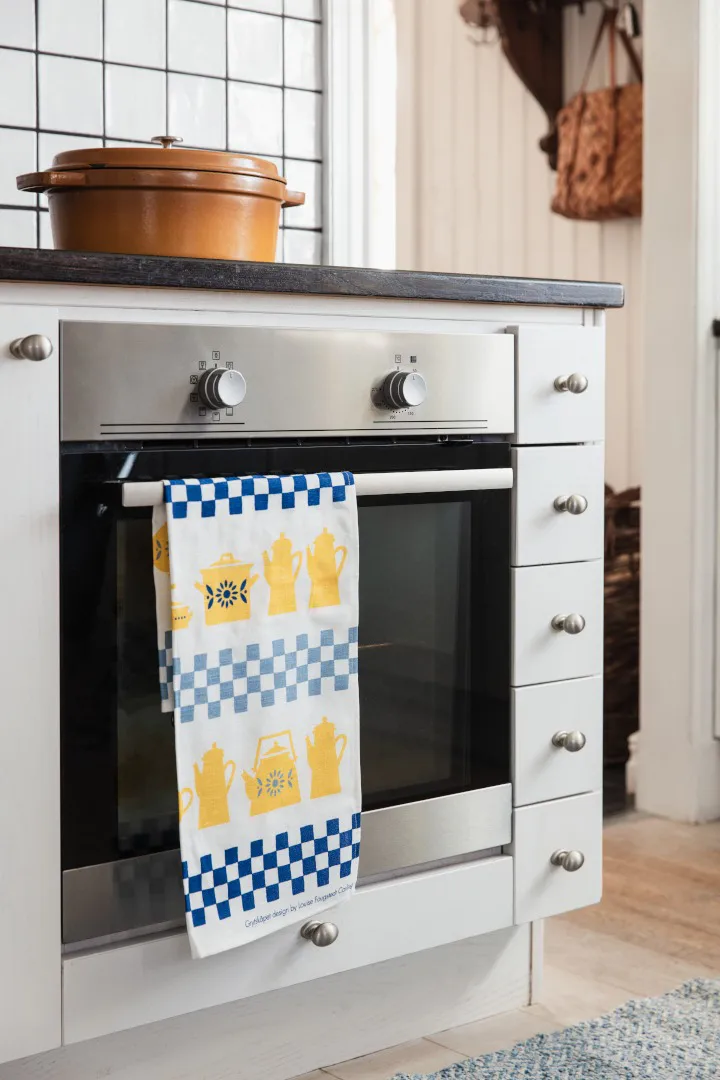 Asciugamano da cucina Grytskåpet 47x70 cm, Multi-Giallo-Blu Almedahls