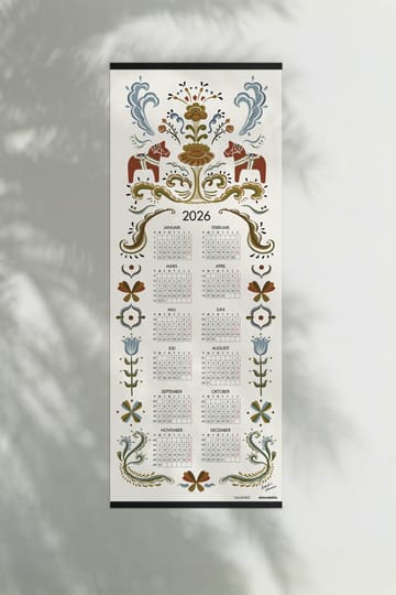 Calendario Dalahäst 2026 - 35x90 cm - Almedahls