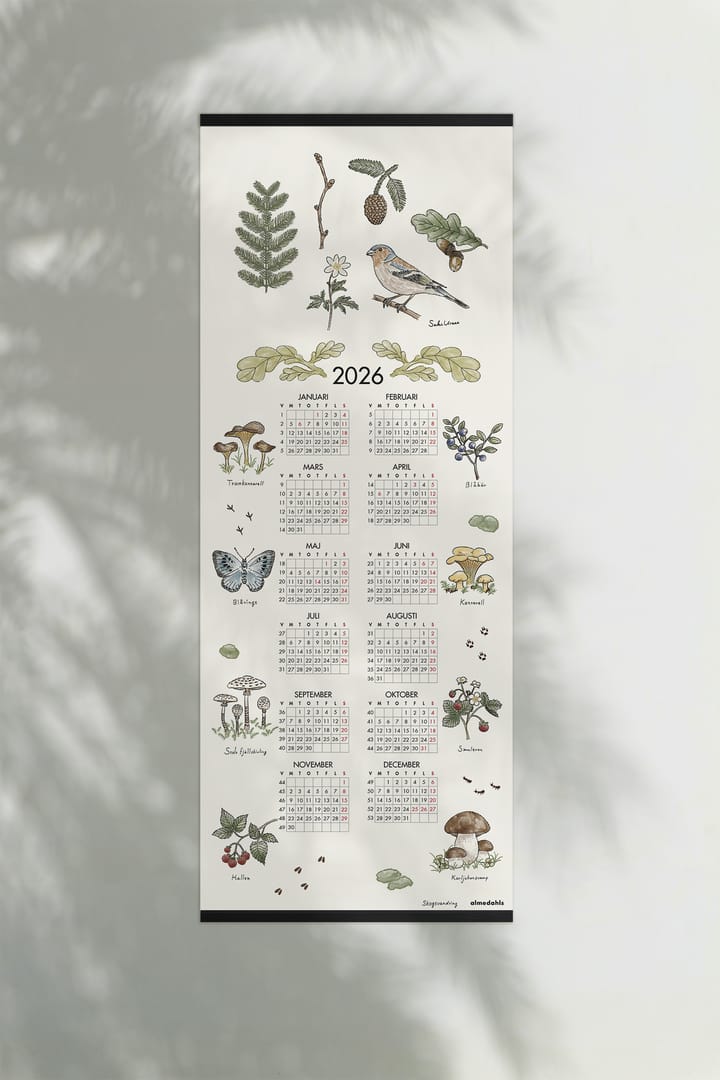 Calendario Passeggiata nel Bosco 2026, 35x90 cm Almedahls