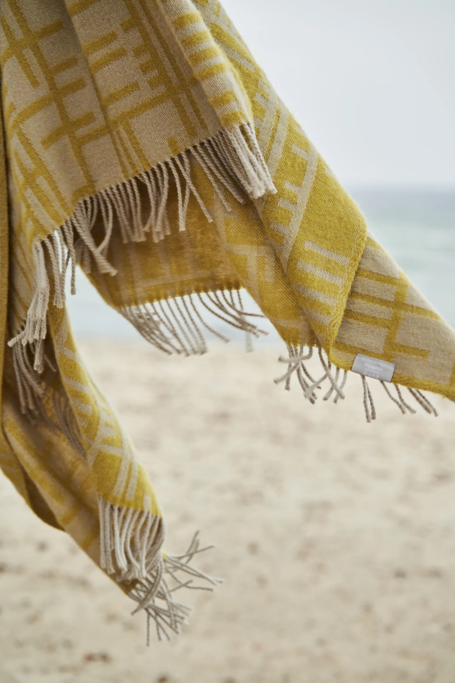 Coperta Pickepin 130x170 cm, Olive (giallo) Almedahls