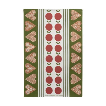 Panno da cucina Frukt och kaka 47x70 cm - Rosso-verde - Almedahls