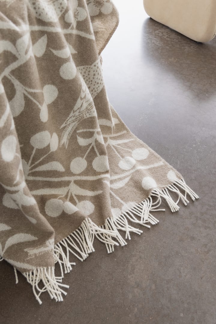 Plaid Körsbärsträdgården 130x170 cm, Marrone-offwhite Almedahls