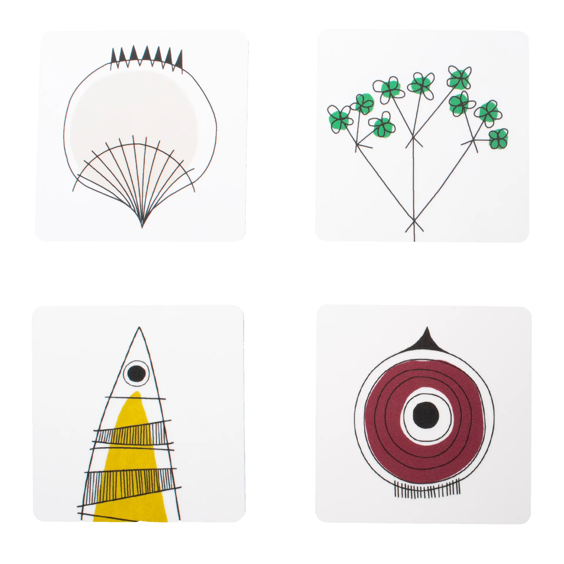 Sottobicchieri Picknick, Blu-multicolore Almedahls