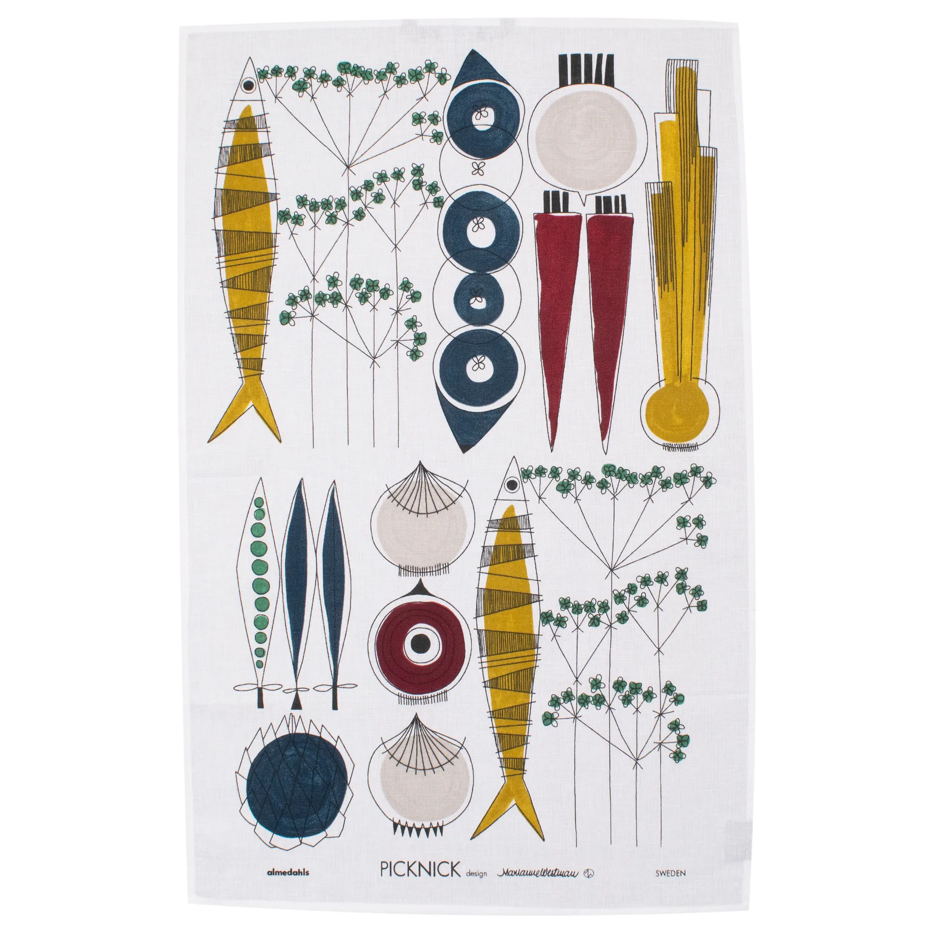 Strofinaccio da cucina Picknick, Blu-multicolore Almedahls