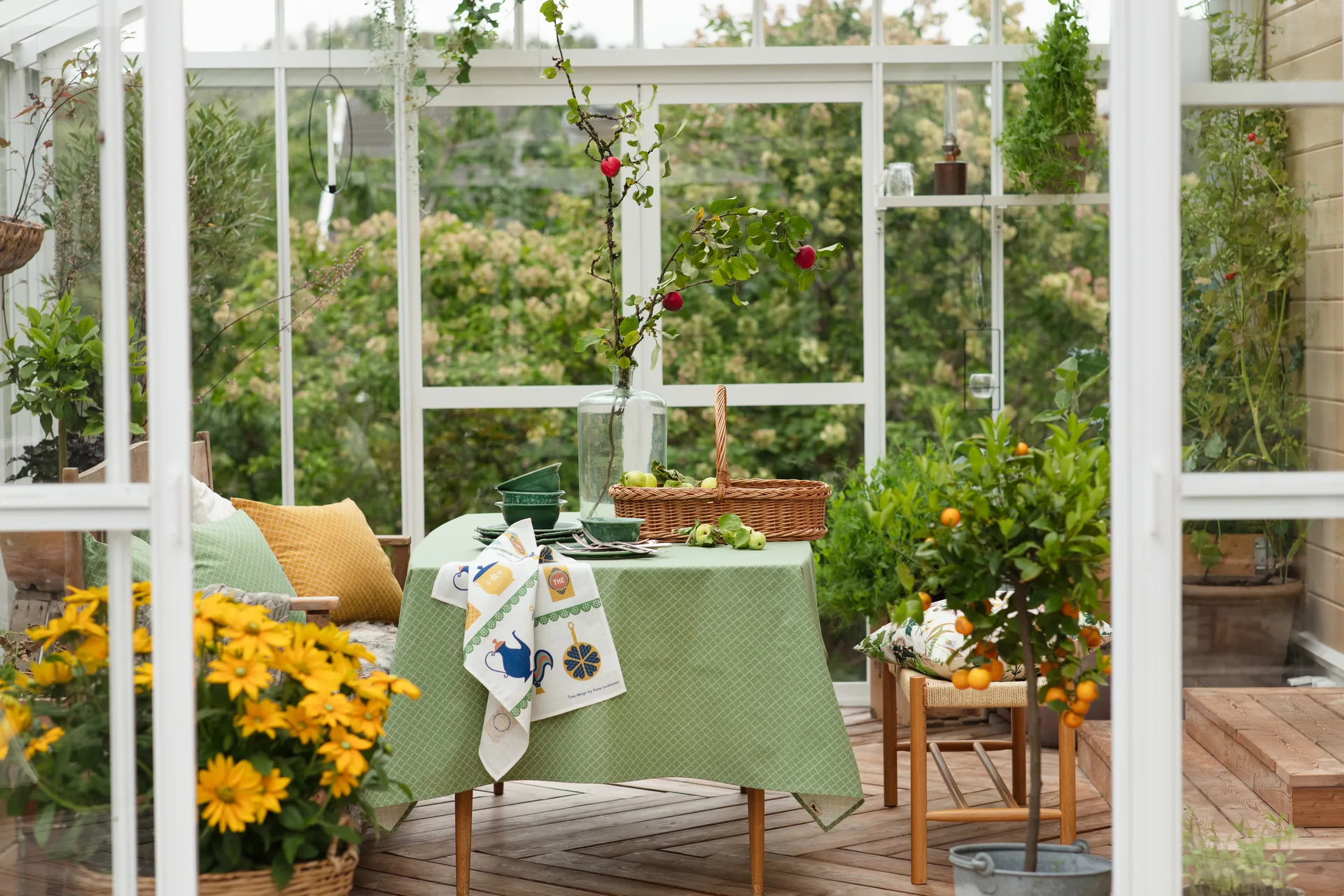 Strofinaccio da cucina Time 47x70 cm, Blu-giallo Almedahls