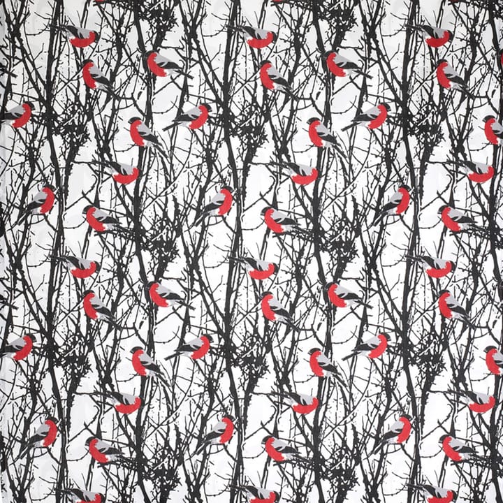 Tessuto con motivo a uccellini - rosso - Almedahls