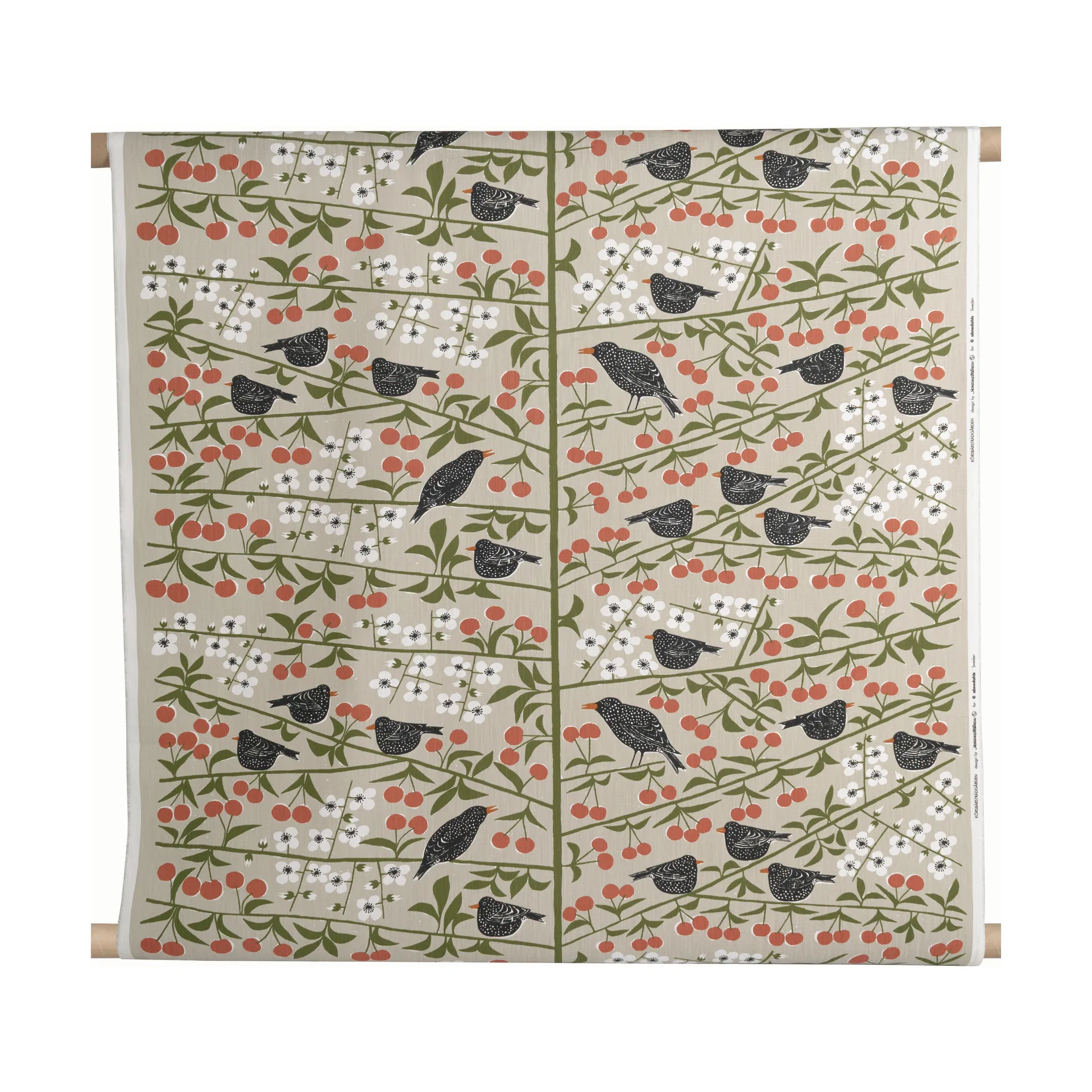Tessuto Körsbärsträdgården, Beige Almedahls