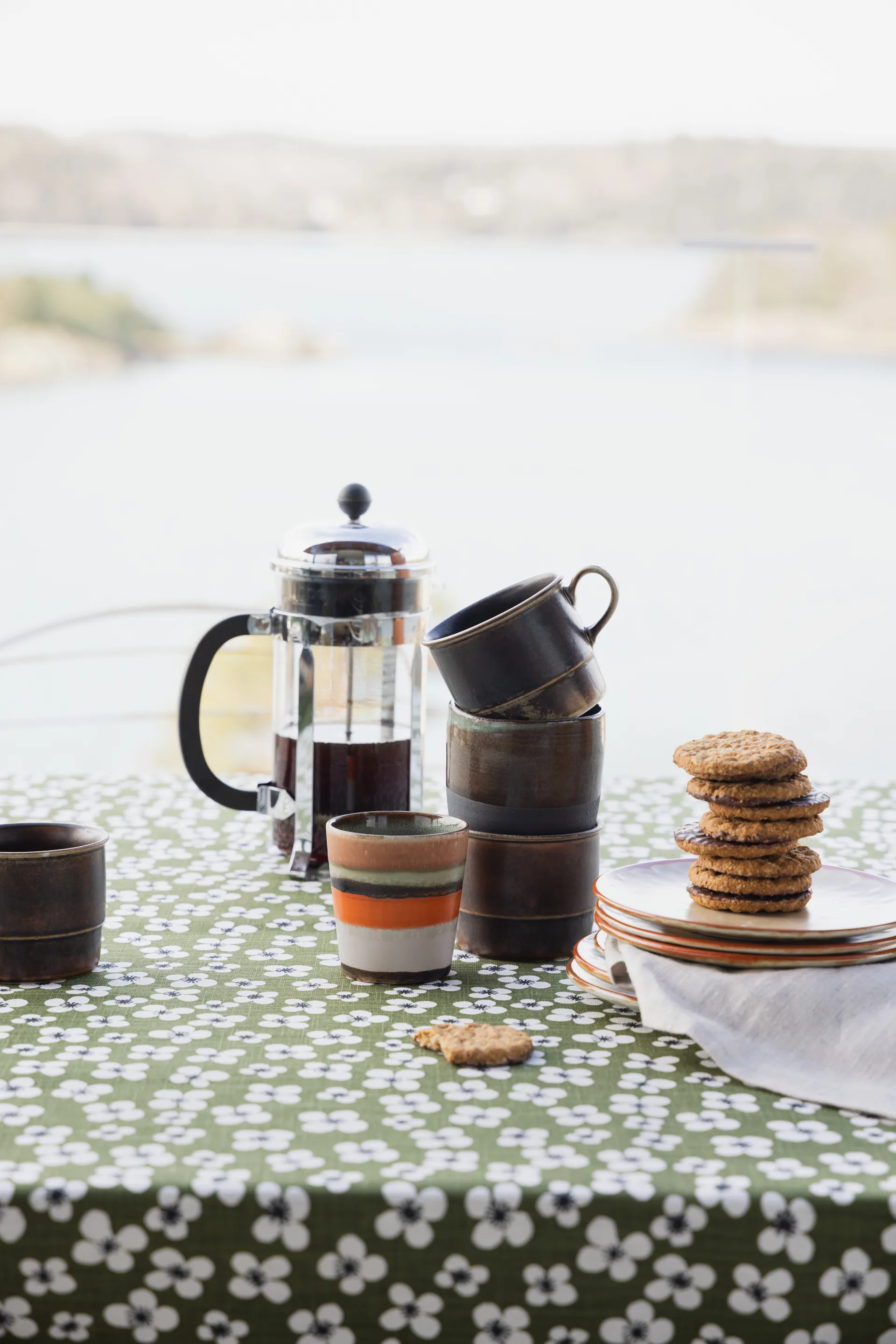 Tovaglia al metro Belle Amie , Verde scuro Almedahls