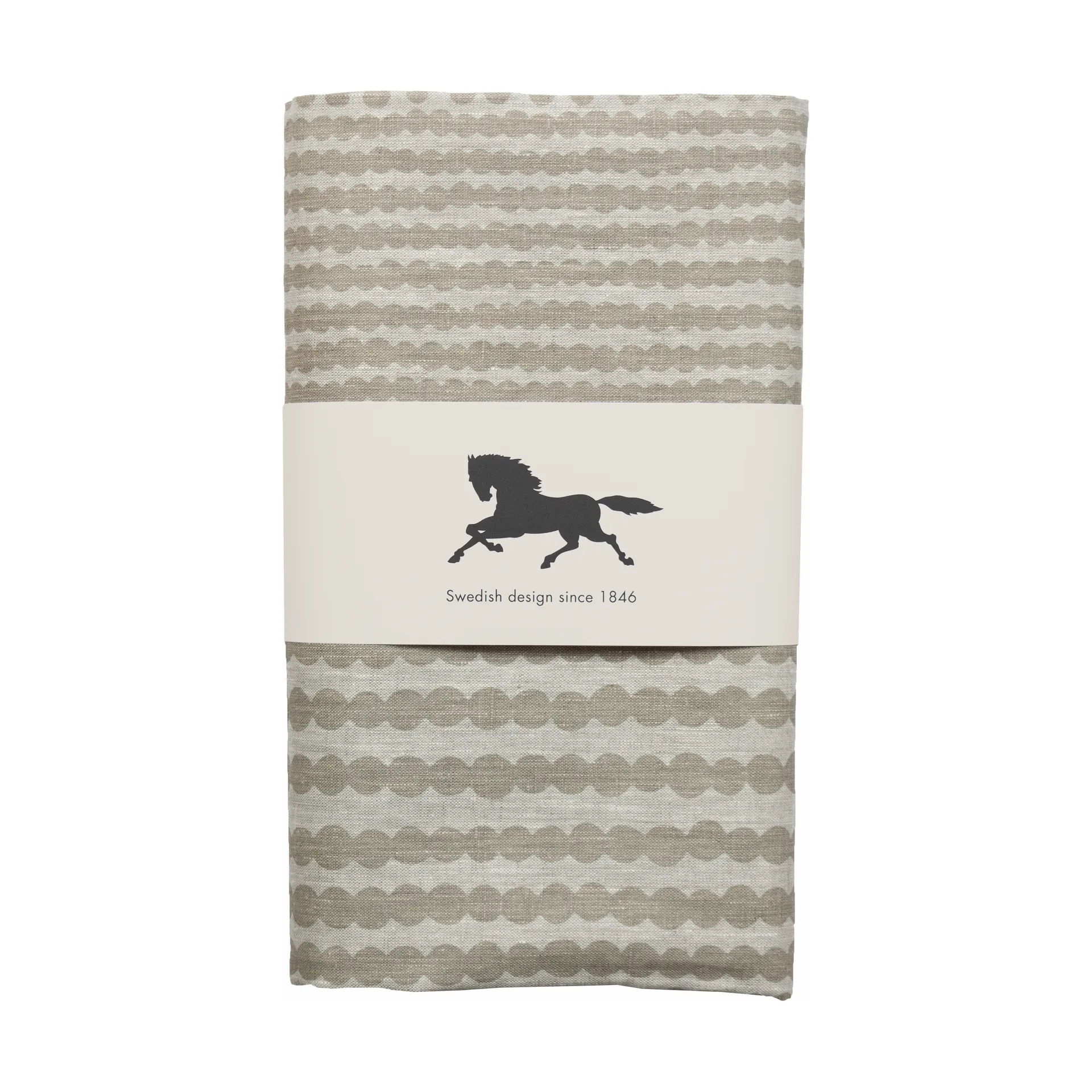 Tovaglia Pricktyg, 145x250 cm, Colore naturale, grigio talpa Almedahls