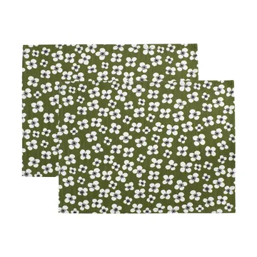 Tovaglietta da tavola Belle Amie 2 pezzi - Verde scuro, 34x45 cm - Almedahls