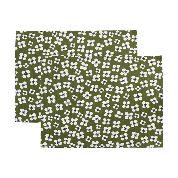 Tovaglietta da tavola Belle Amie 2 pezzi - Verde scuro, 34x45 cm - Almedahls