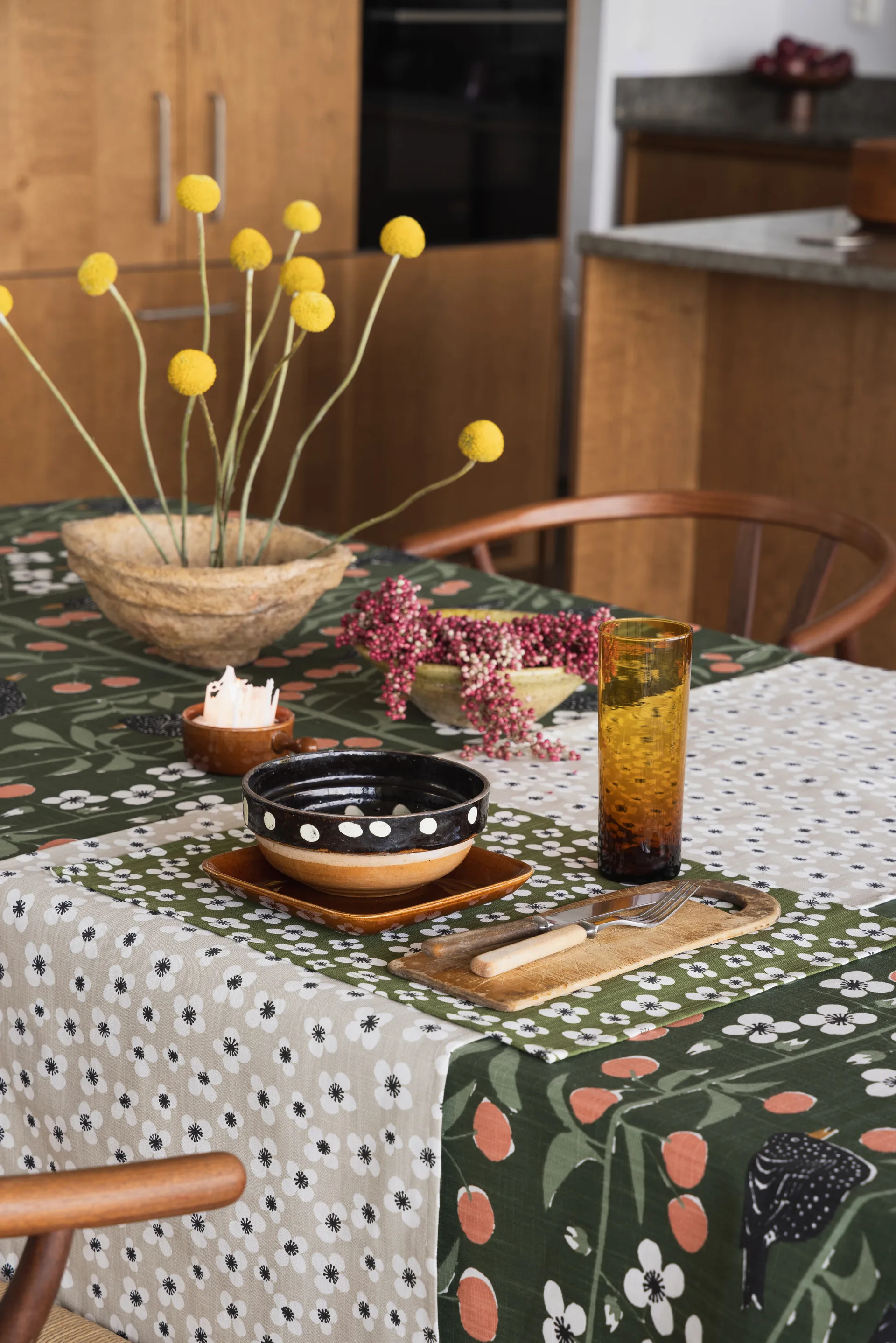 Tovaglietta da tavola Belle Amie 2 pezzi, Verde scuro, 34x45 cm Almedahls