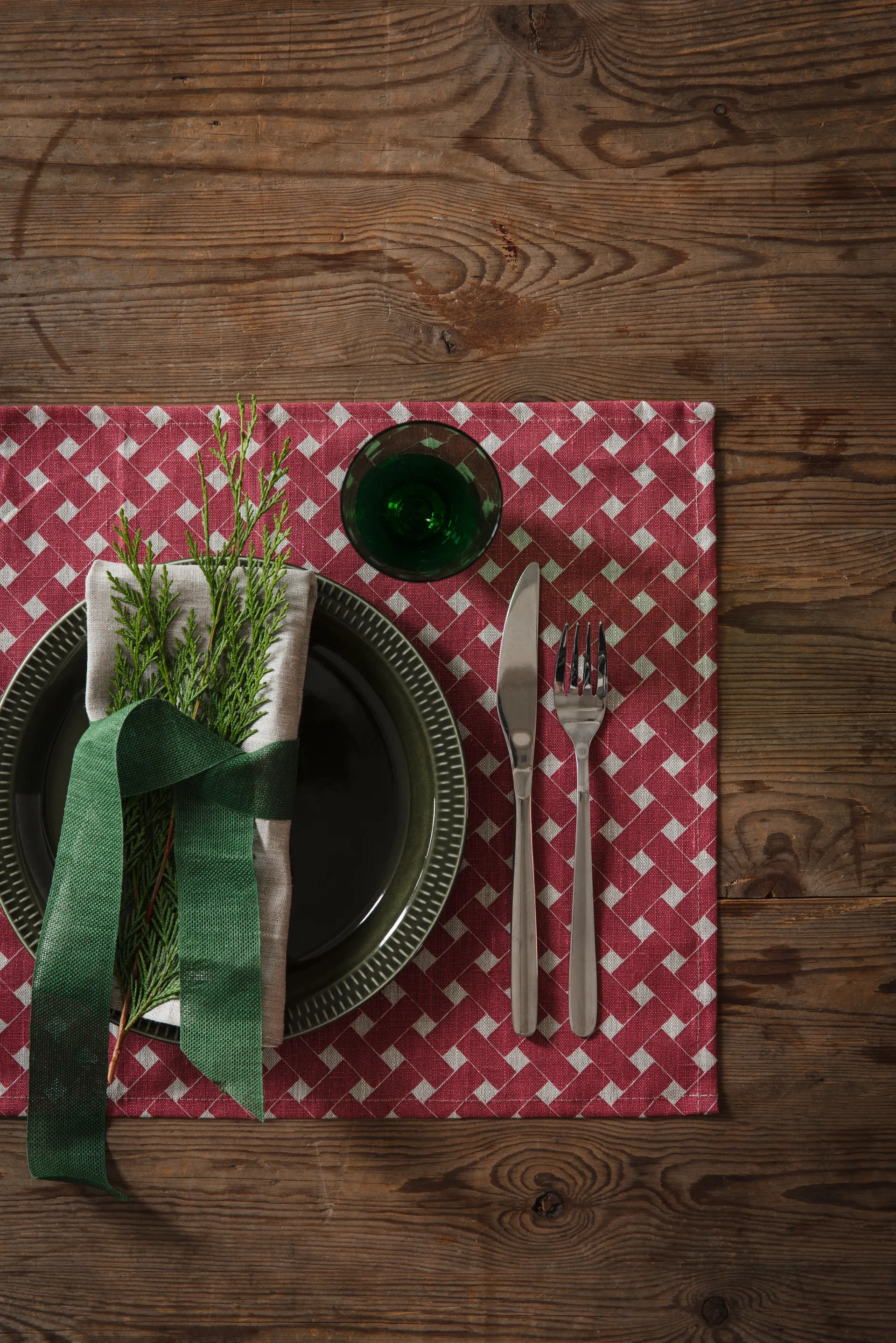 Tovaglietta Korg 34x45, confezione da 2, Rosso Almedahls