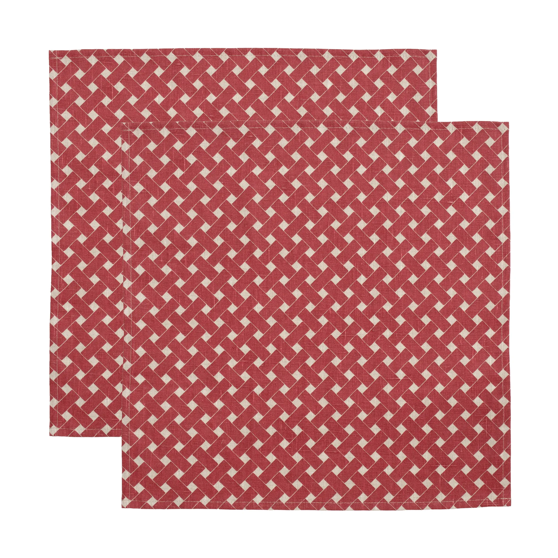 Tovagliolo Korg 45x45 cm confezione da 2, Rosso Almedahls