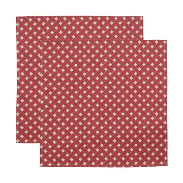 Tovagliolo Korg 45x45 cm confezione da 2 - Rosso - Almedahls