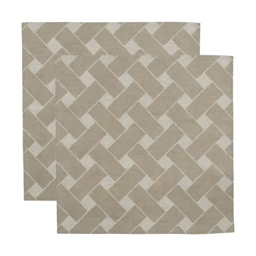 Tovagliolo Korg XL 45x45 cm confezione da 2 - Natur-taupe - Almedahls