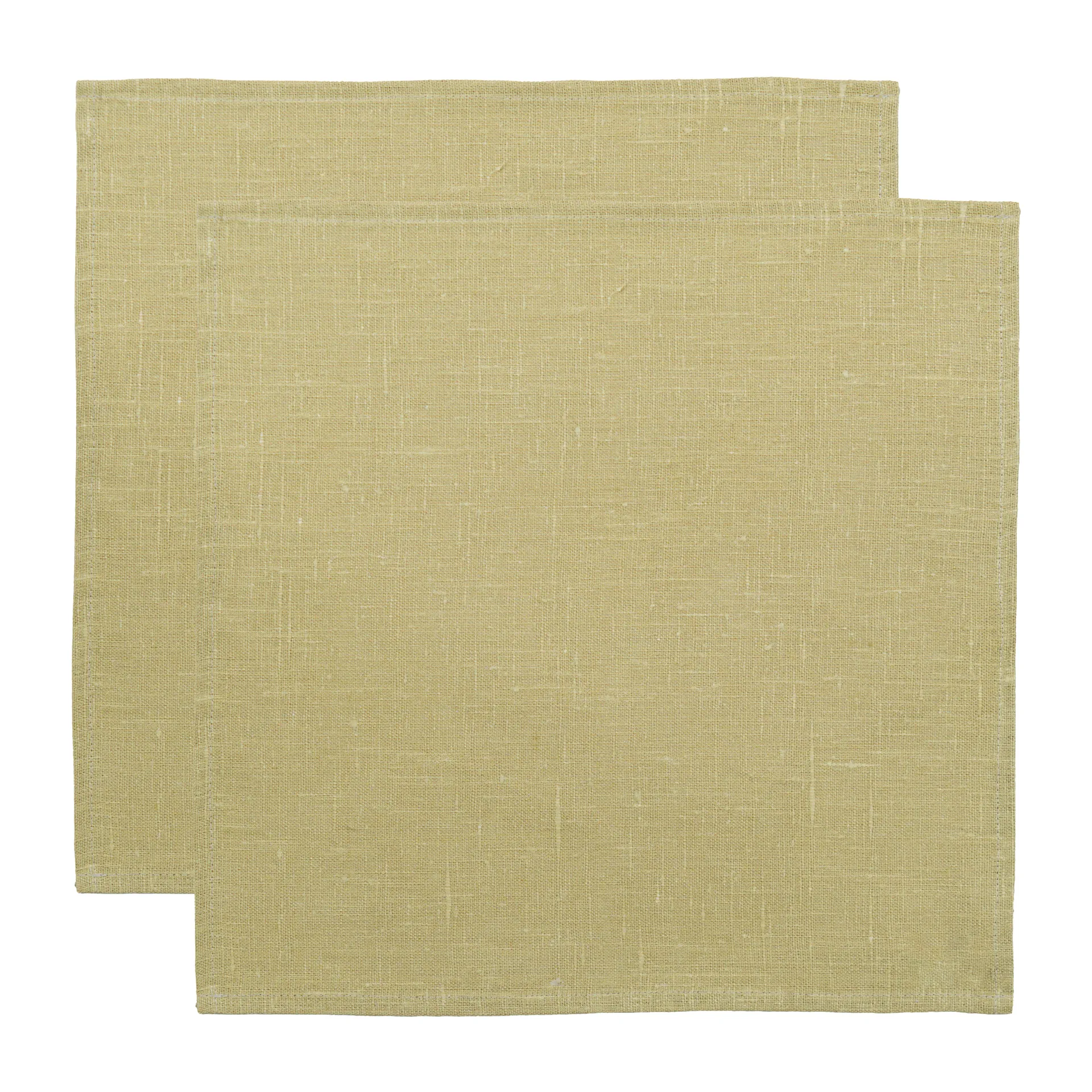Tovagliolo Linne 45x45 cm, confezione da 2, Verde oliva chiaro Almedahls