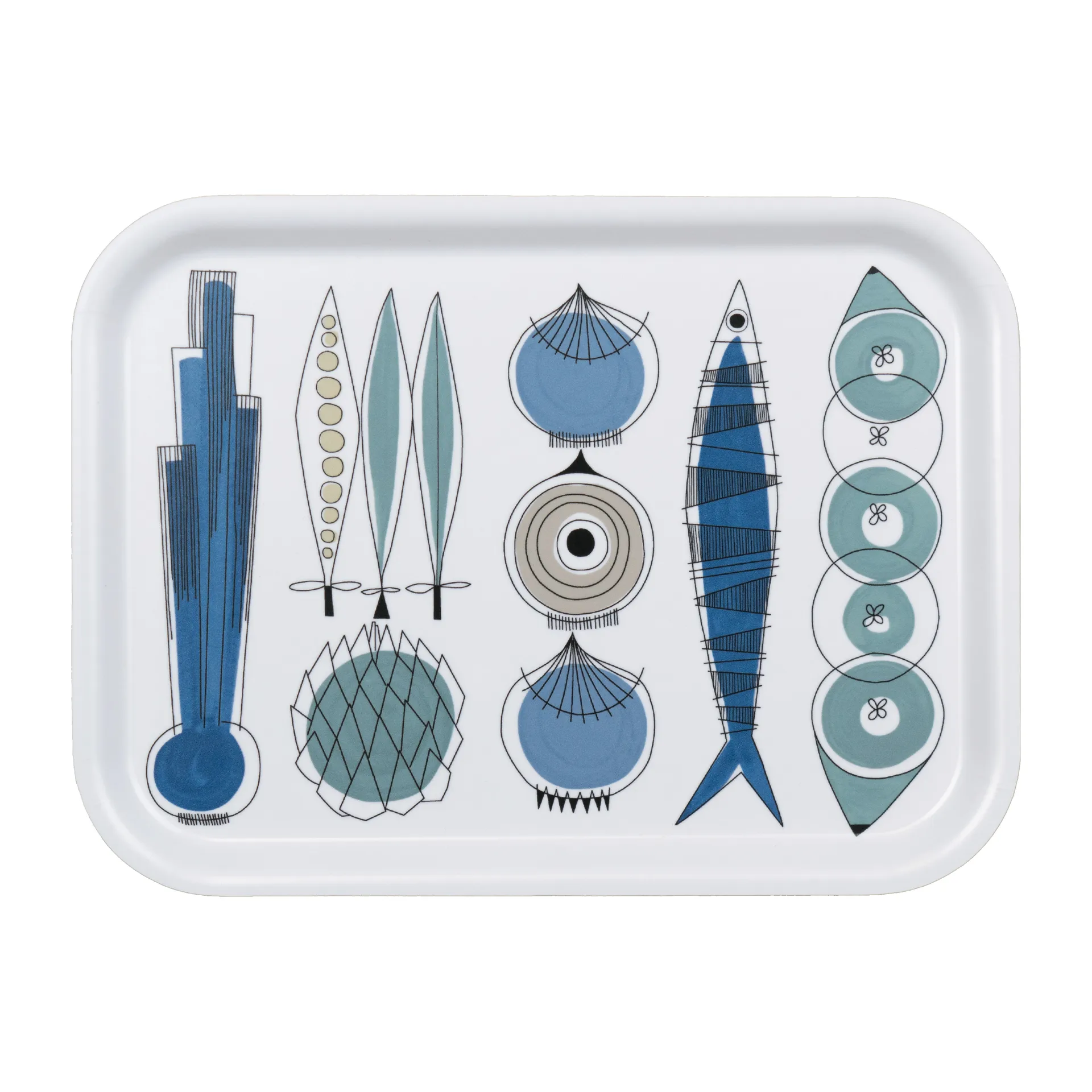 Vassoio Picknick 20x27 cm, Blu-beige Almedahls