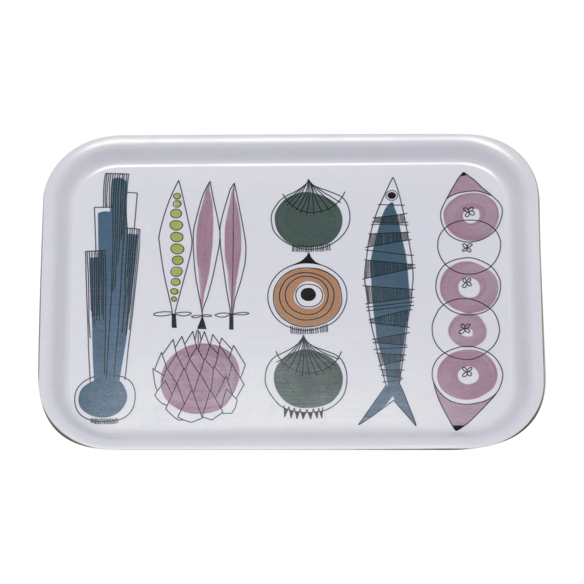 Vassoio Picknick 20x27 cm, Blu rosa-multicolore Almedahls