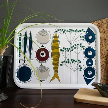Vassoio Picknick 33x43 cm - blu-multicolore - Almedahls