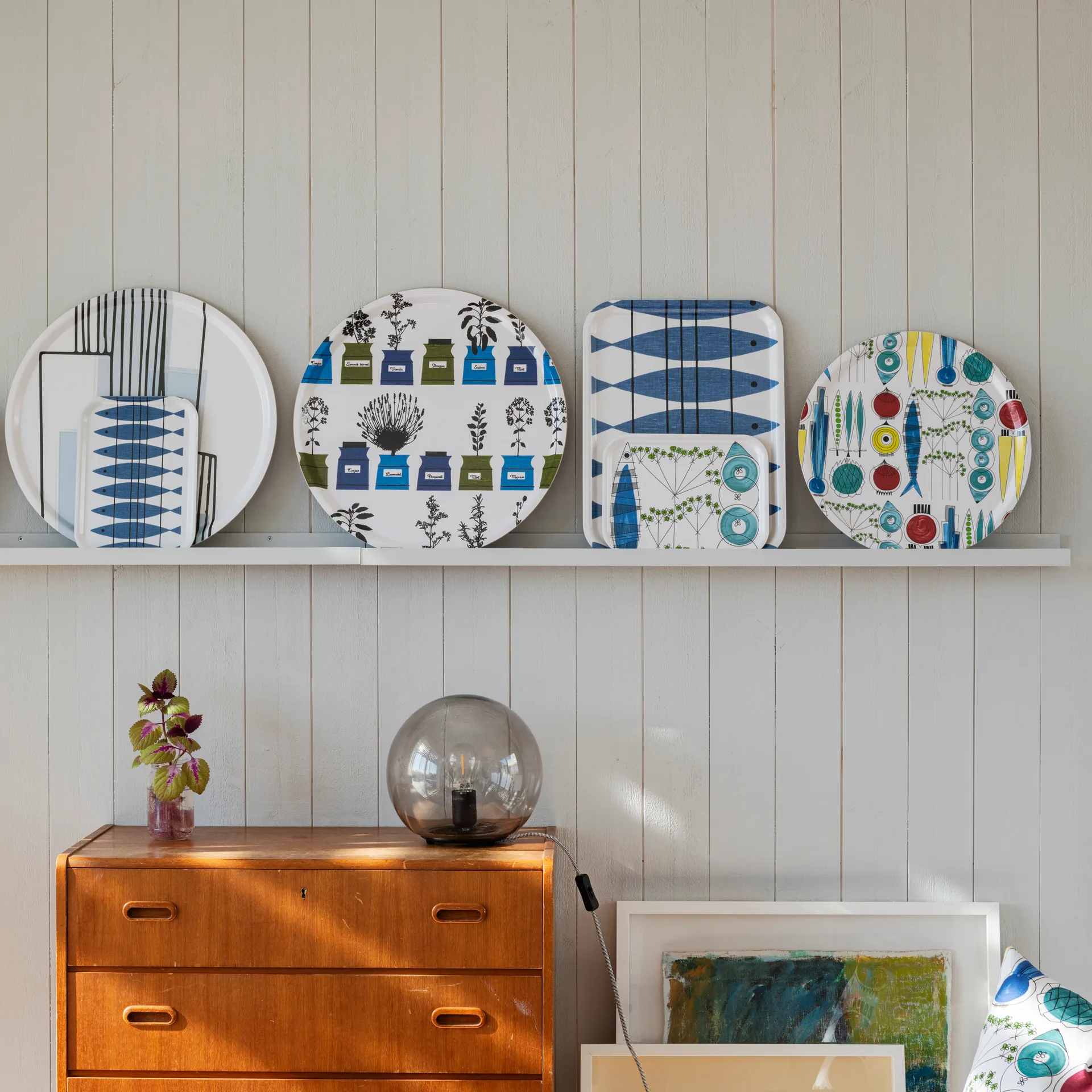 Vassoio rotondo Picknick Ø 38 cm, Multicolore Almedahls