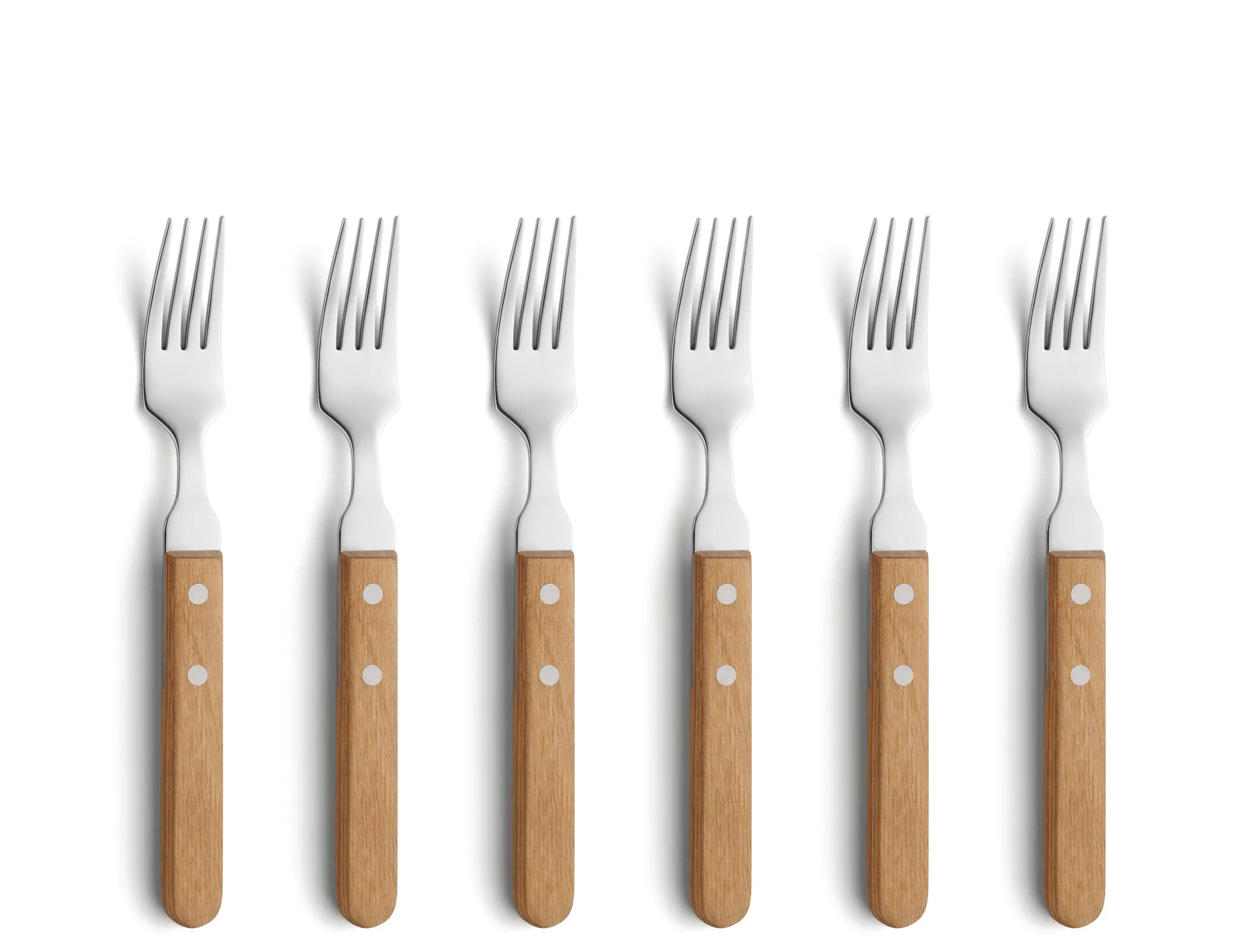 Set di 6 forchette da griglia Pizza, Quercia Amefa