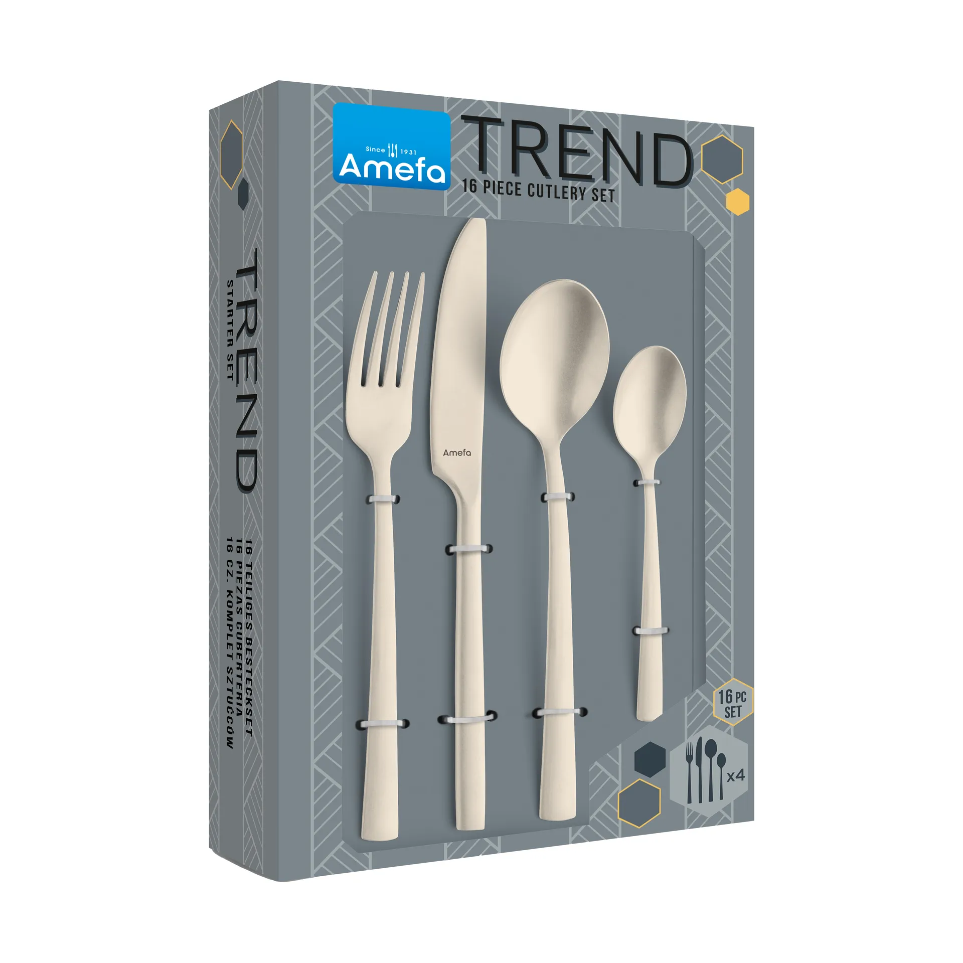 Set di posate Manille Vintage 16 pezzi, Champagne Amefa