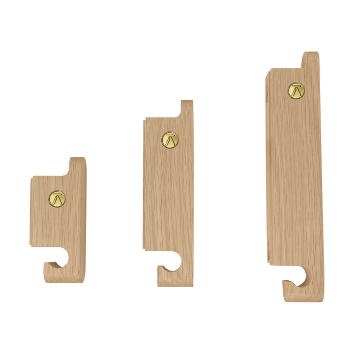 Appendiabiti Multi Hooks, confezione da 3 - Oak - Andersen Furniture