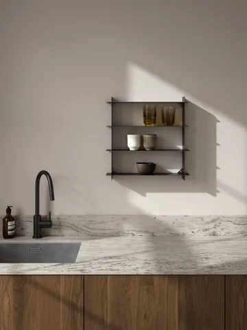 Division mensola da parete - Acciaio nero, 45x45x10 cm - Andersen Furniture