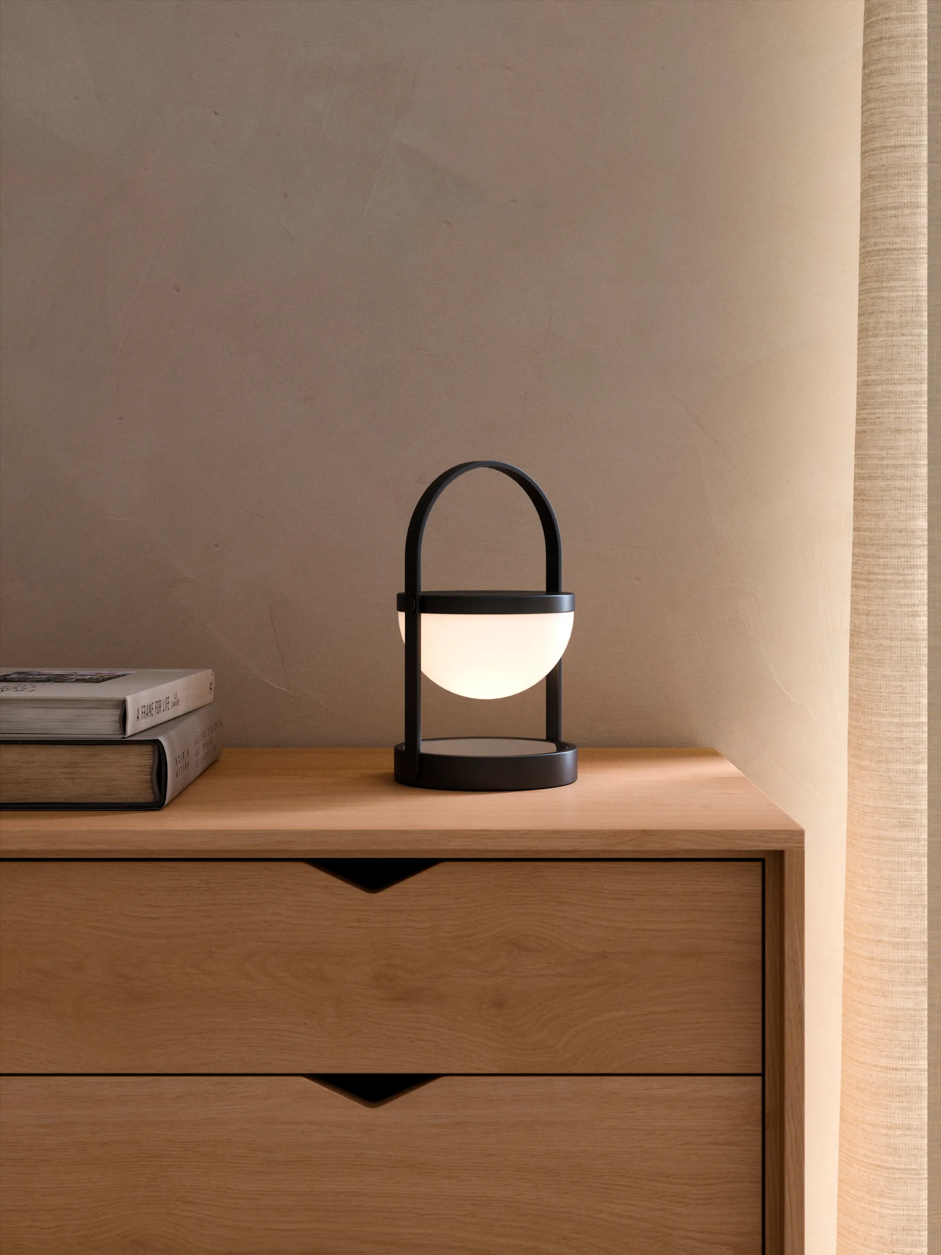 Lampada da tavolo portatile A-Flash 22 cm, Nero Andersen Furniture