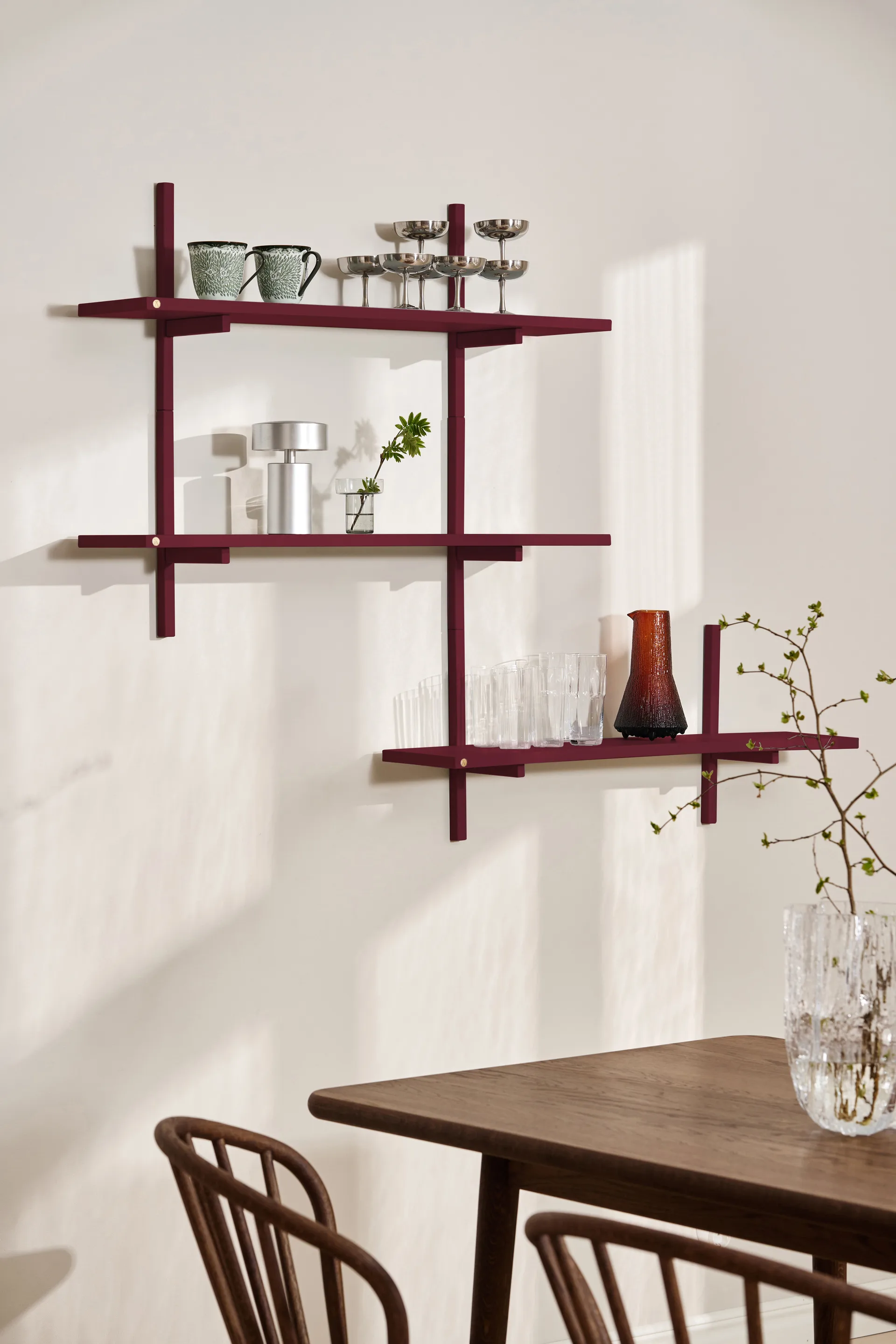 Mensola a muro A-Light Shelf Special Edition, Wine red 90x21x35 cm Andersen Furniture