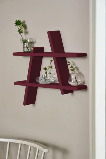 Mensola a muro A-Shelf Special Edition - Wine red L 78x12x67 cm - Andersen Furniture