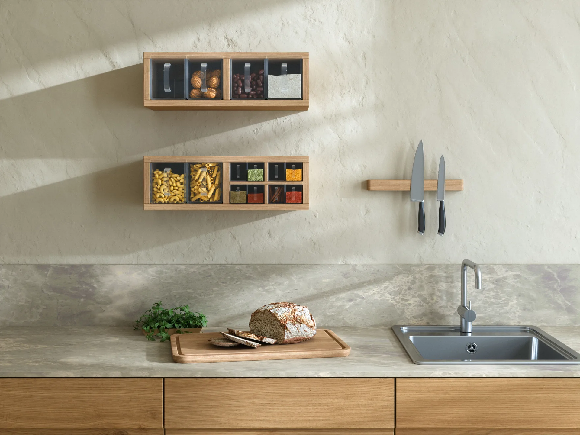 Mensola A-Organizer 1 52x18x17 cm, Oak Andersen Furniture