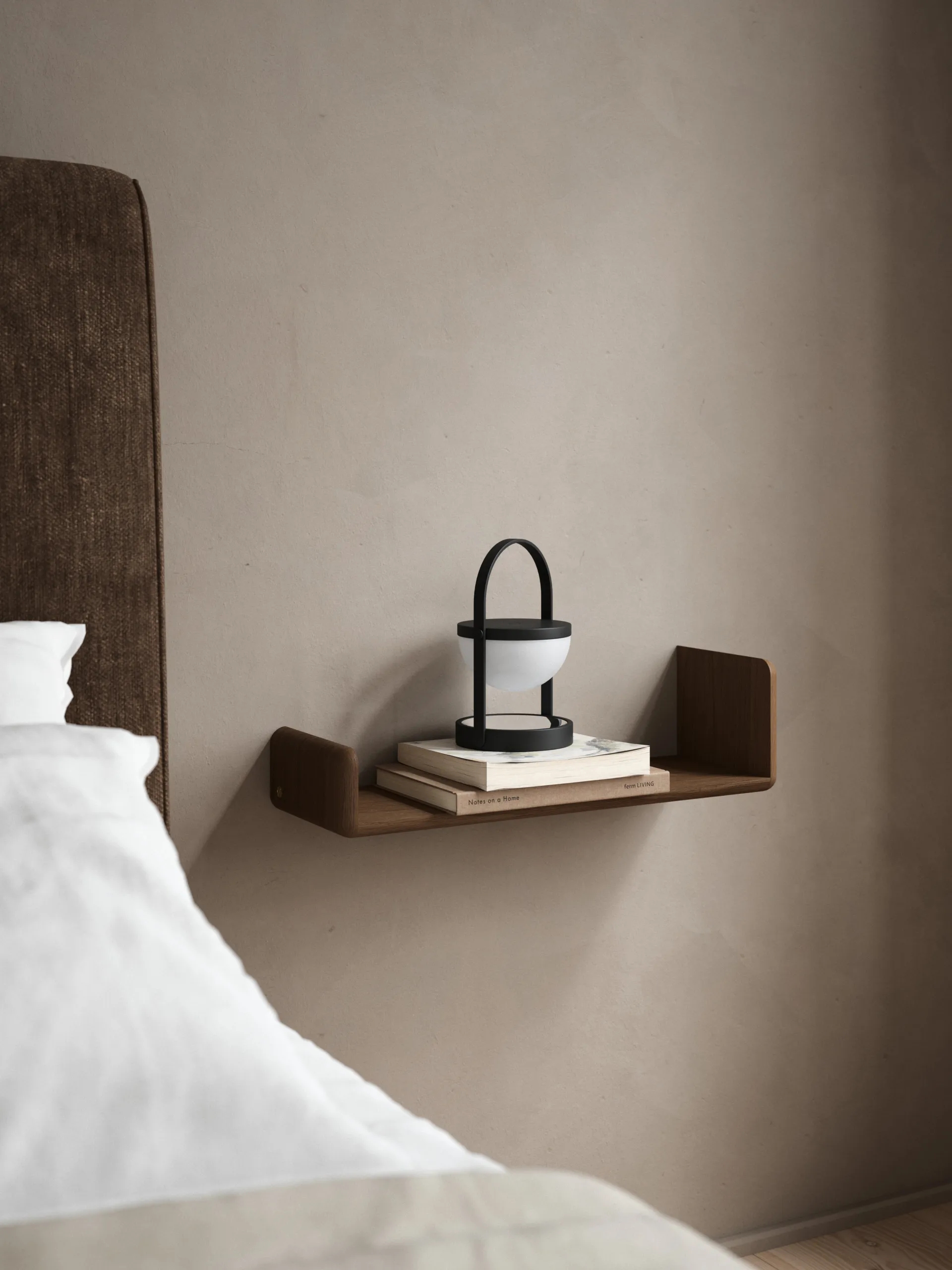 Mensola a parete Level, Rovere affumicato oliato, 55×18×9 cm Andersen Furniture