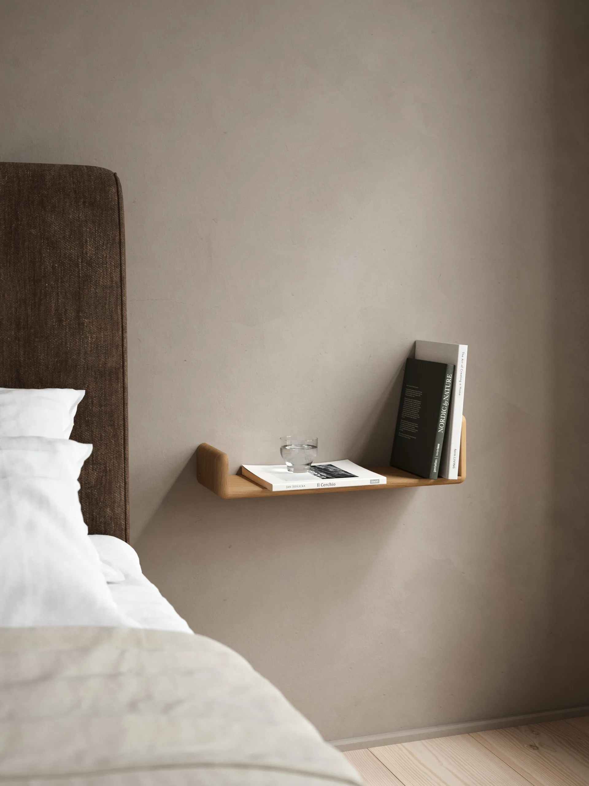 Mensola a parete Level, Rovere naturale oliato, 55×18×9 cm Andersen Furniture