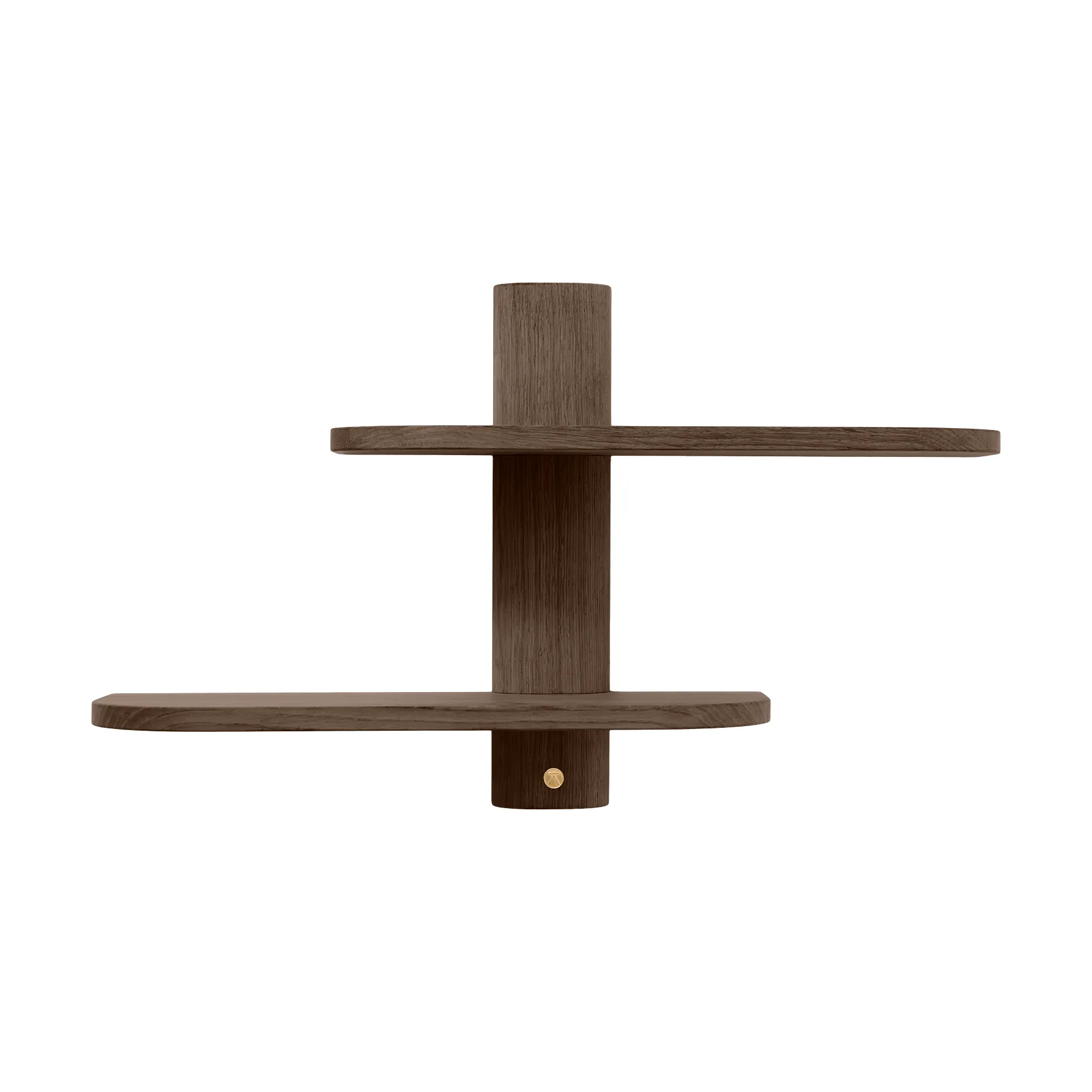 Mensola da parete Bend, Rovere affumicato oliato, 50x18x40 cm Andersen Furniture