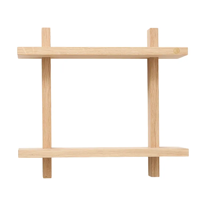 Mensola da parete doppia Treat - Quercia, 34x12x34 cm - Andersen Furniture