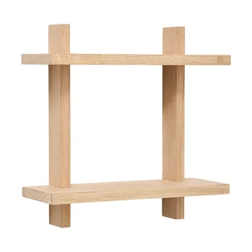 Mensola da parete doppia Treat - Quercia, 34x12x34 cm - Andersen Furniture