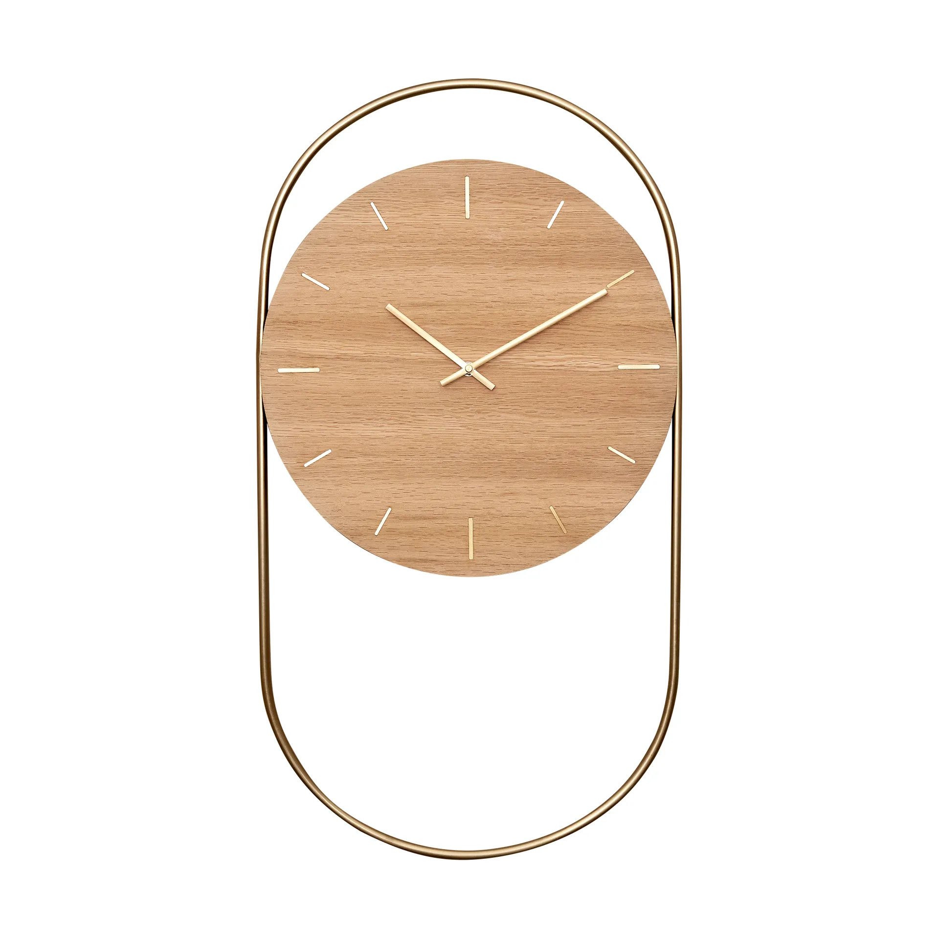 Orologio da parete A-Wall 41x76 cm, Oak-brass Andersen Furniture