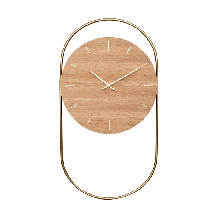 Orologio da parete A-Wall 41x76 cm - Oak-brass - Andersen Furniture